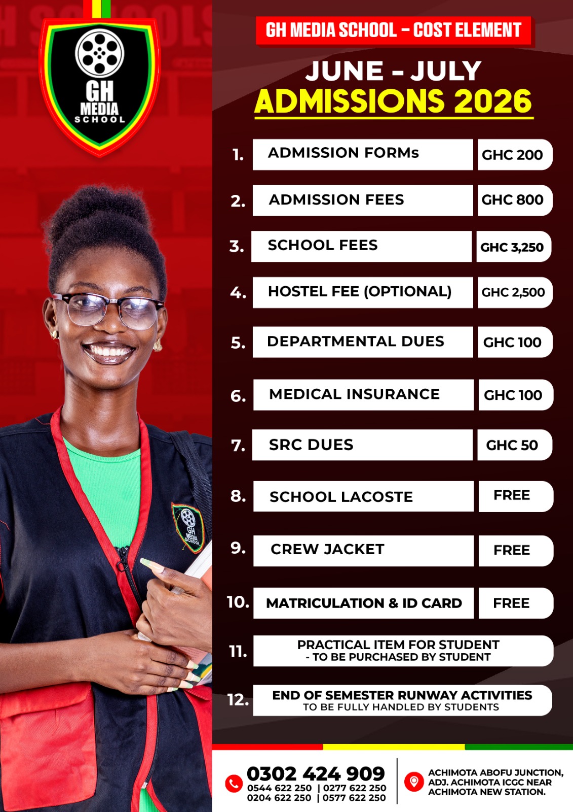 GH Media School Cost Element – June/July 2026